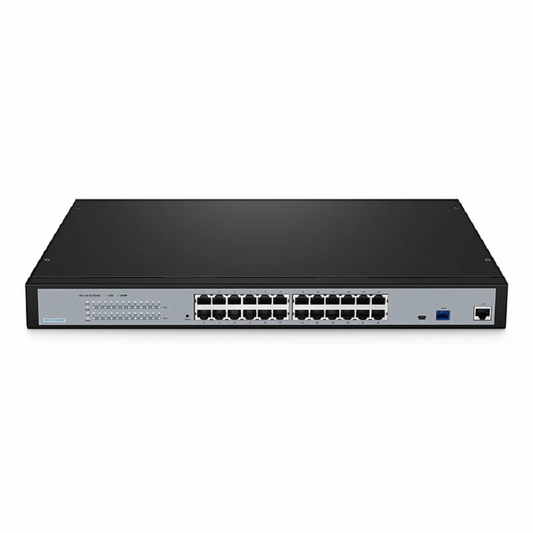 FyberOptix ONU2110-24GP, XPON (GPON + EPON) MDU ONU with 1 x PON, 24 x GE PoE/PoE+@370W, 220V AC Power Supply