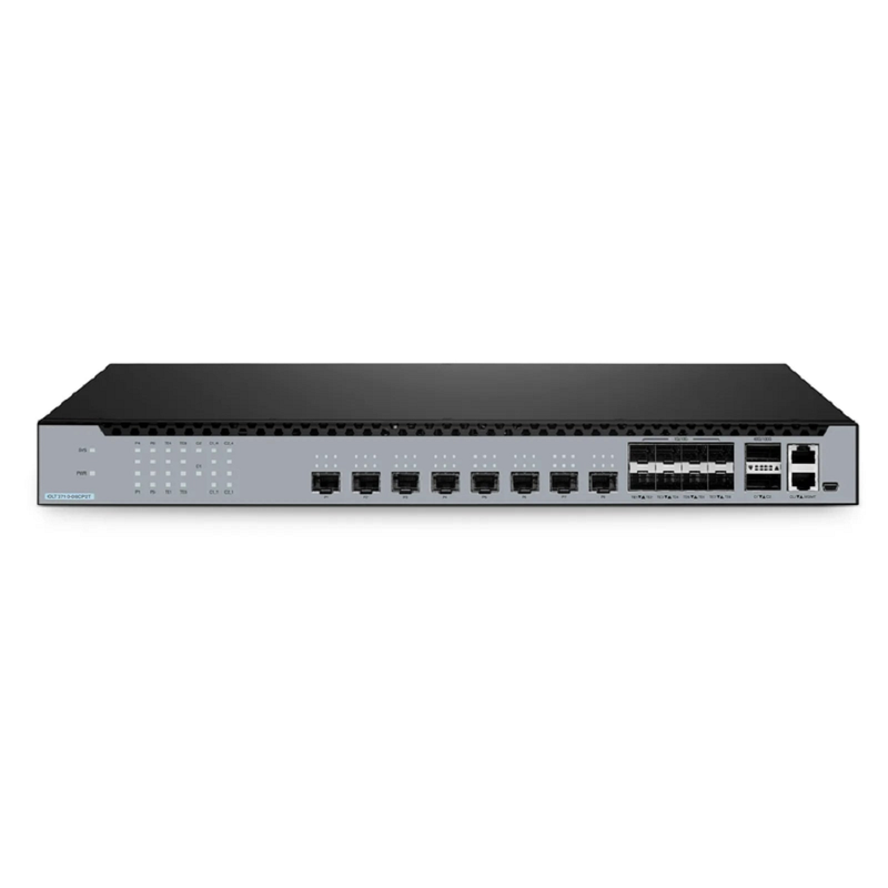 FyberOptix OLT3710-08CP2T, 8-Port GPON & XG(S)-PON Combo OLT with 8 x 10G SFP+ and 2 x 100G QSFP28 Uplink Ports, Dual Power Supply, Broadcom Chip