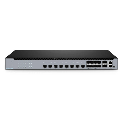 FyberOptix OLT3710-08CP2T, 8-Port GPON & XG(S)-PON Combo OLT with 8 x 10G SFP+ and 2 x 100G QSFP28 Uplink Ports, Dual Power Supply, Broadcom Chip