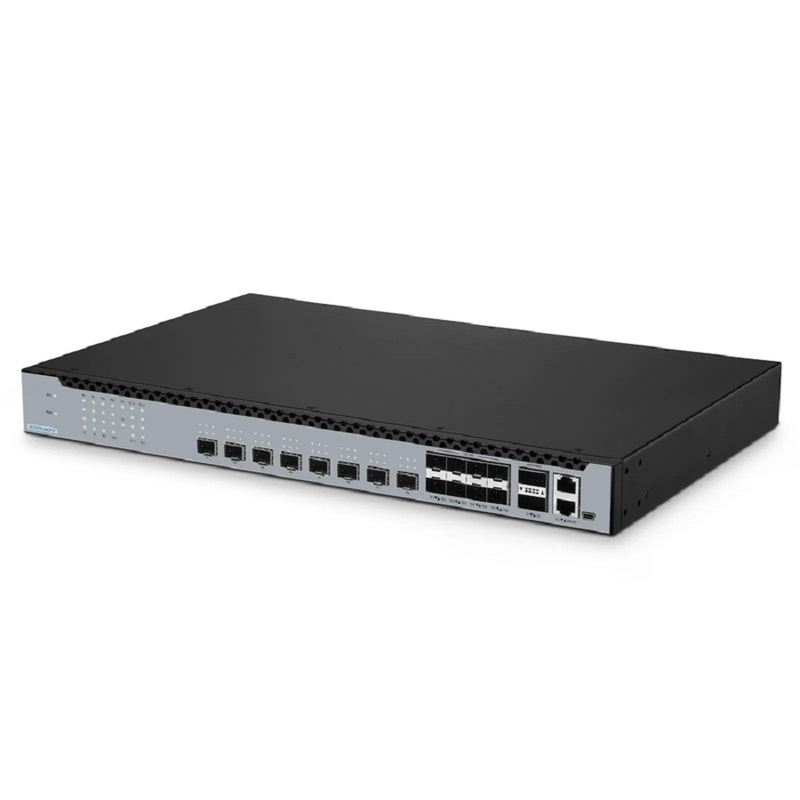 FyberOptix OLT3710-08CP2T, 8-Port GPON & XG(S)-PON Combo OLT with 8 x 10G SFP+ and 2 x 100G QSFP28 Uplink Ports, Dual Power Supply, Broadcom Chip