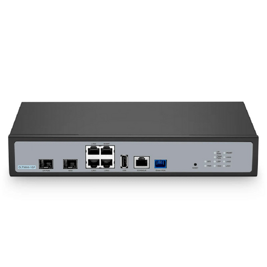 FyberOptix OLT3000-1GP, Single-Port Mini GPON OLT with 1x 10G SFP+, 1x GPON/XG(S)PON Uplink Ports, 4x GE Downlink Ports, AC/DC Power Supply