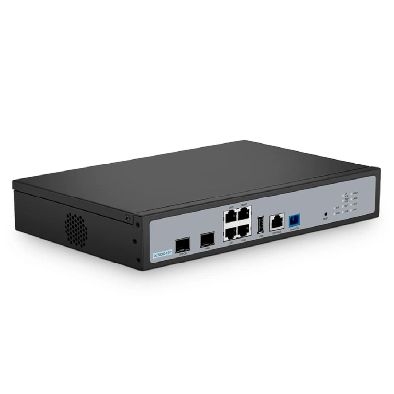 FyberOptix OLT3000-1GP, Single-Port Mini GPON OLT with 1x 10G SFP+, 1x GPON/XG(S)PON Uplink Ports, 4x GE Downlink Ports, AC/DC Power Supply