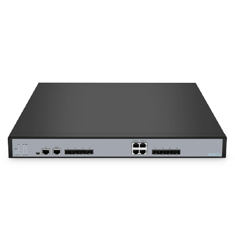 FyberOptix OLT3611-04GP4S, Layer 3 Feature 4-Port GPON OLT with 10G SFP+ Uplink Ports, AC/DC Power Supply