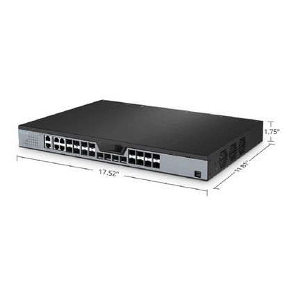 FyberOptix OLT3610-08GP4S, Layer 3 Feature 8-Port GPON OLT with 10G SFP+ Uplink Ports, AC Power Supply, Broadcom Chip