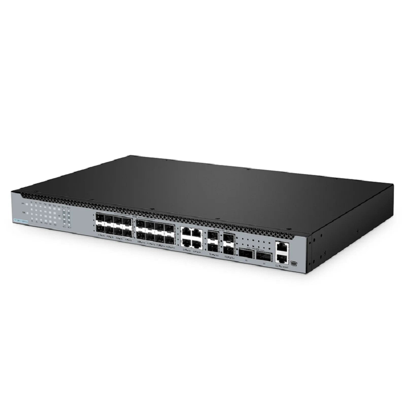 FyberOptix OLT3611-16GP2Q, Layer 3 Feature 16-Port GPON OLT with 10G SFP  40G QSFP+ Uplink Ports, AC/DC Power Supply