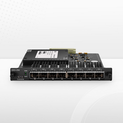 FyberOptix FMT4DL-OEO25GSFP28, 4 Channels WDM Transponder (Converter) for FMT Managed Chassis, 8 SFP28/SFP+ Slots