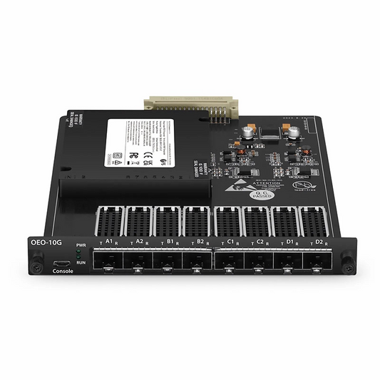 FyberOptix FMT4DL-OEO10GSFP, 4 Channels WDM Transponder (Converter) for FMT Managed Chassis, 8 SFP/SFP+ Slots
