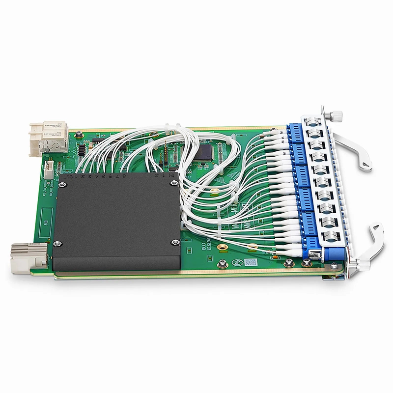 FyberOptix Customized 8 Channels Active DWDM Mux Demux, 100GHz, with Monitor Port and Cascade Port, LC/UPC, Dual Fiber, MS8100 Plug-in Module