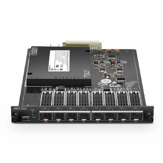 FyberOptix FMT4DL-OEO25GSFP28, 4 Channels WDM Transponder (Converter) for FMT Managed Chassis, 8 SFP28/SFP+ Slots
