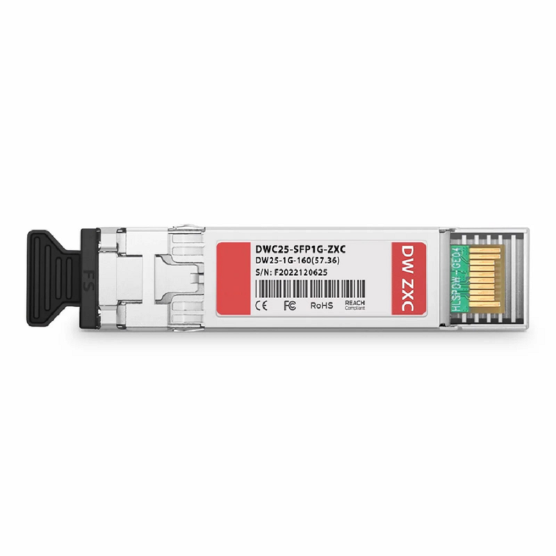 FyberOptix Cisco C58 DWDM-SFP-3112 Compatible SFP 1000BASE-DWDM 1531.12nm 100GHz 160km DOM Duplex LC/UPC SMF Optical Transceiver Module for Transmission