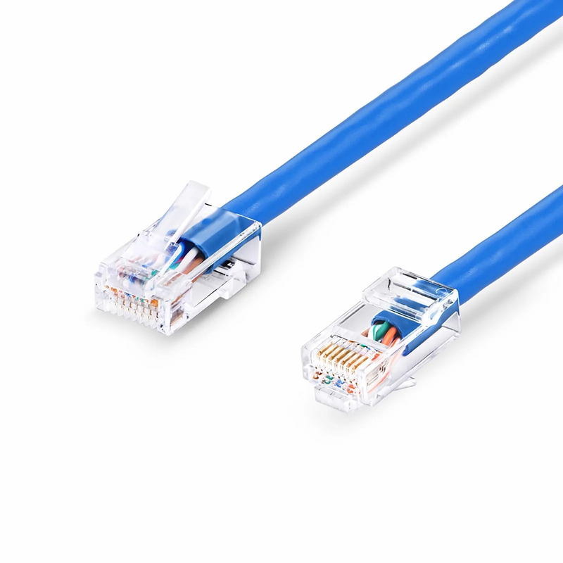 FyberOptix 6ft (1.8m) Cat5e Non-booted Unshielded (U/UTP) PVC CM Ethernet Network Patch Cable, Blue