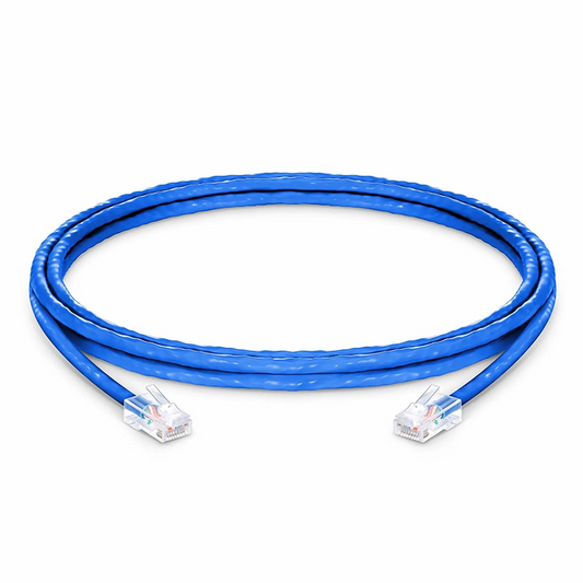 FyberOptix 6ft (1.8m) Cat6 24AWG Non-booted Unshielded (U/UTP) PVC CM Ethernet Network Patch Cable, Blue