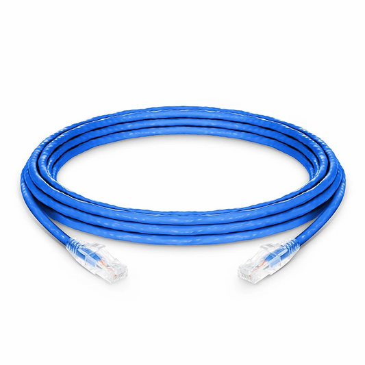 FyberOptix 16ft (4.9m) Cat6a 24AWG Snagless Unshielded (U/UTP) LSZH Ethernet Network Patch Cable, Blue