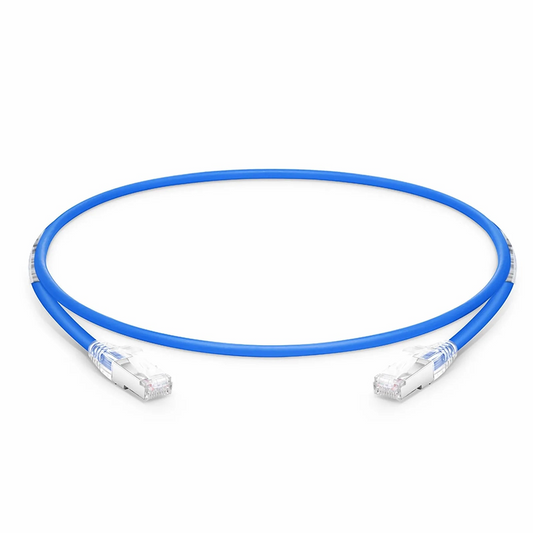 FyberOptix 3ft (0.9m) Cat6 26AWG Snagless Shielded (S/FTP) LSZH Ethernet Network Patch Cable, Blue