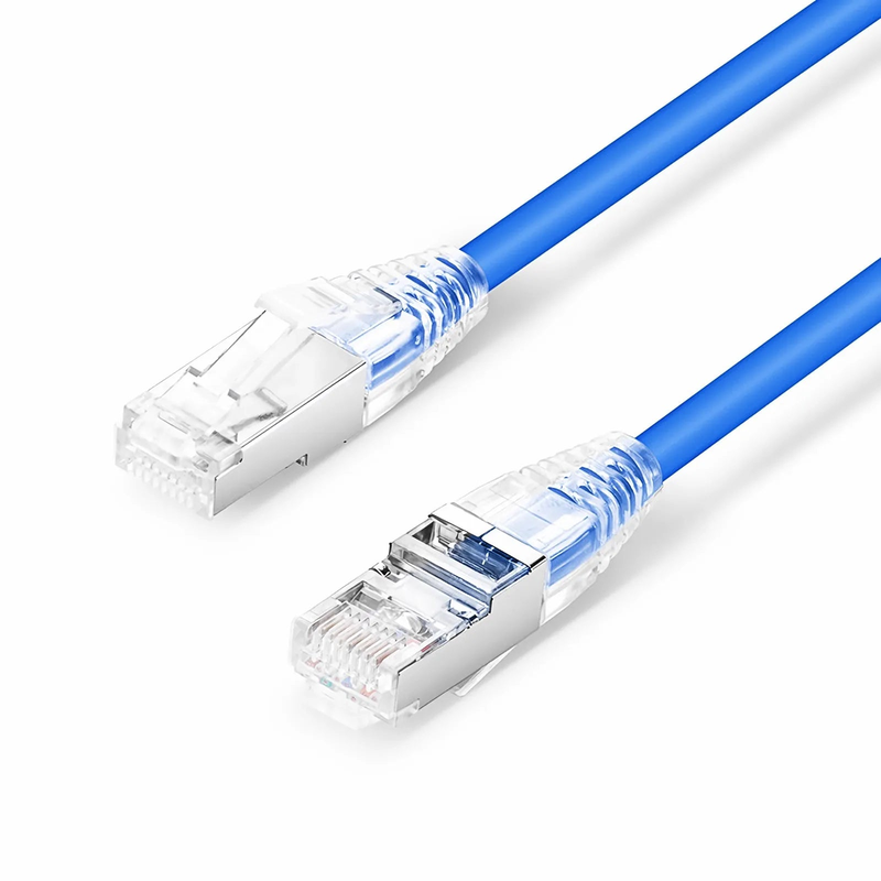 FyberOptix 15ft (4.6m) Cat6 26AWG Snagless Shielded (S/FTP) LSZH Ethernet Network Patch Cable, Blue