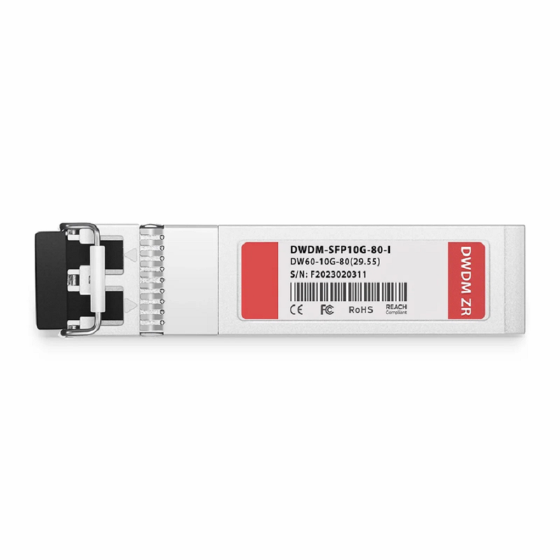 FyberOptix Cisco C19 DWDM-SFP10G-62.23-I Compatible SFP+ 10G DWDM 1562.23nm 100GHz 80km DOM Duplex LC/UPC SMF Optical Transceiver Module for Transmission (Industrial)