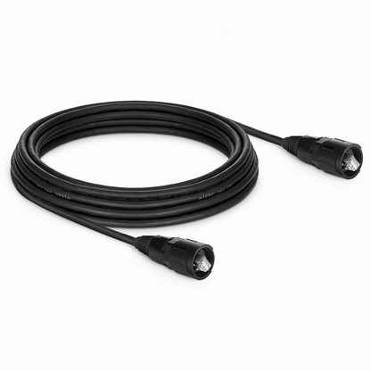 FyberOptix 16ft (5m) Industrial Cat6 Non-booted Shielded (SFTP) PVC IP65 Ethernet Network Patch Cable, Black