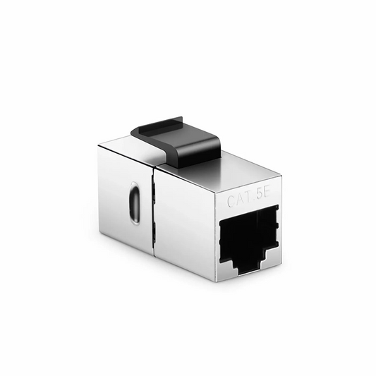 FyberOptix Cat5e Keystone RJ45 Coupler, Shielded, Female to Female Insert Inline Coupler