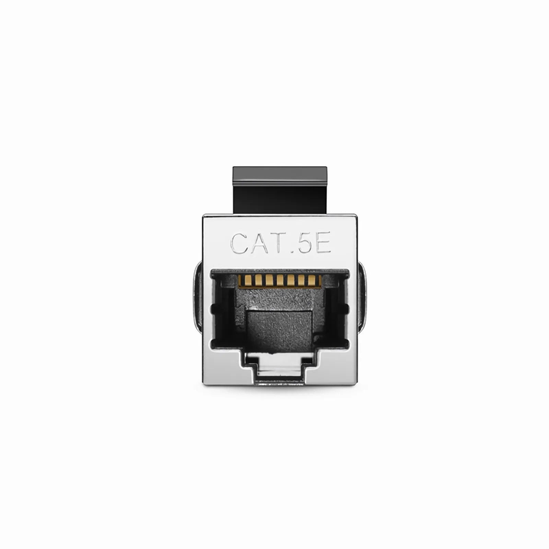 FyberOptix Cat5e Keystone RJ45 Coupler, Shielded, Female to Female Insert Inline Coupler