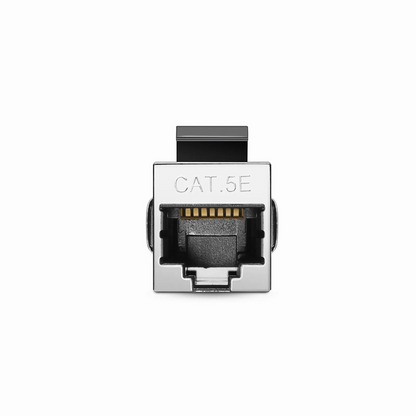 FyberOptix Cat5e Keystone RJ45 Coupler, Shielded, Female to Female Insert Inline Coupler