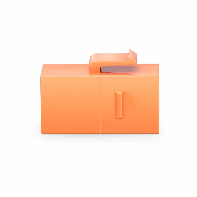 FyberOptix Cat6 Keystone RJ45 Coupler, Unshielded, Female to Female Insert Inline Coupler - Orange (12pcs/pack)