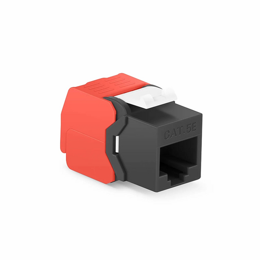 FyberOptix Cat5e RJ45 (8P8C) Unshielded Toolless Keystone Jack Module, Black (10 pcs/Pack)