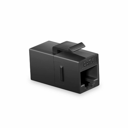 FyberOptix Cat6 Keystone RJ45 Coupler, Unshielded, Female to Female Insert Inline Coupler - Black (12pcs/Pack)