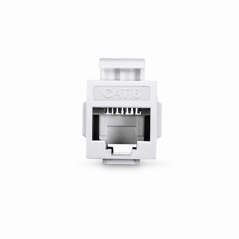 FyberOptix Cat6 Keystone RJ45 Coupler, Unshielded, Female to Female Insert Inline Coupler - White (12pcs/Pack)