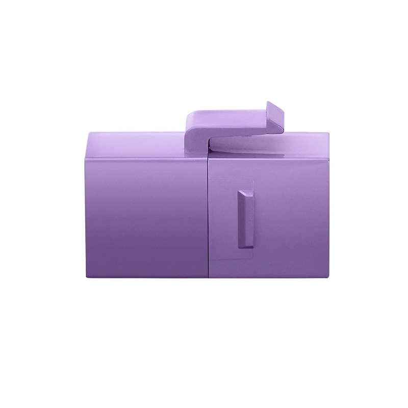 FyberOptix Cat6 Keystone RJ45 Coupler, Unshielded, Female to Female Insert Inline Coupler - Purple (12pcs/pack)