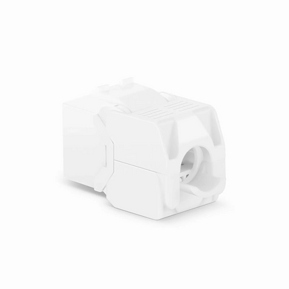 FyberOptix Cat6 RJ45 (8P8C) Unshielded Toolless Keystone Jack Module, White (10 pcs/Pack)