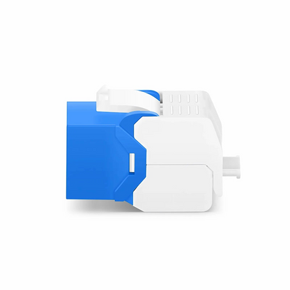 FyberOptix Cat6 RJ45 (8P8C) Unshielded Toolless Keystone Jack Module, Blue (10 pcs/Pack)