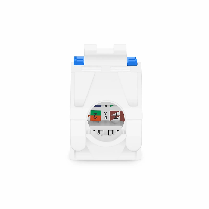 FyberOptix Cat6 RJ45 (8P8C) Unshielded Toolless Keystone Jack Module, Blue (10 pcs/Pack)