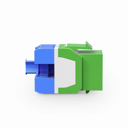 FyberOptix Cat6a RJ45 (8P8C) Unshielded Punch Down Keystone Jack Module, Green (10 pcs/Pack)