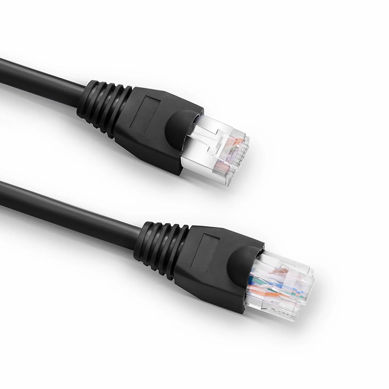 FyberOptix Cat5e/Cat6 RJ45 Strain Relief Boots, 5.5mm OD for Cat5e UTP 24AWG, Cat5e & Cat6 F/UTP 26AWG Ethernet Network Cable, Black, 50PCS/Pack