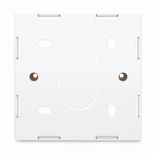 FyberOptix British-Style Single Gang Back Box, White, 3.39''x3.39''