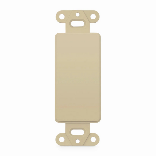 FyberOptix FFSystemÃ¢â€žÂ¢ Faceplate Frame Keystone Blank Insert, Ivory, 4.09'' x 1.4''