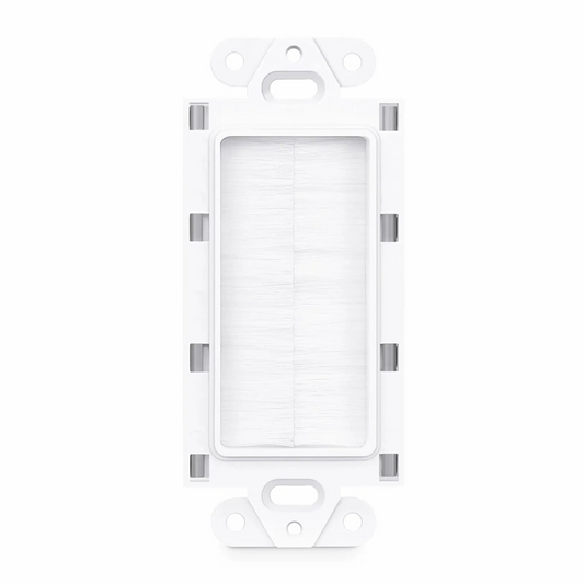 FyberOptix Faceplate Frame Keystone Insert, Brush, White, 4.09'' x 1.79''