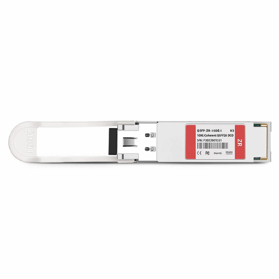 FyberOptix H3C Compatible QSFP28 DCO 100G DWDM C-band Tunable Coherent 80km DOM Duplex LC/UPC SMF Optical Transceiver Module for Transmission(Industrial)