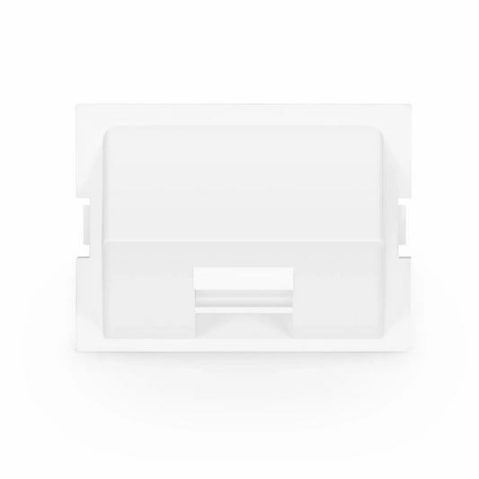 FyberOptix 1-Port Angled MOS Adapter, 1.5 Units High, White