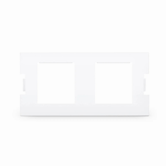 FyberOptix 2-Port MOS Adapter, 1 Unit High, White