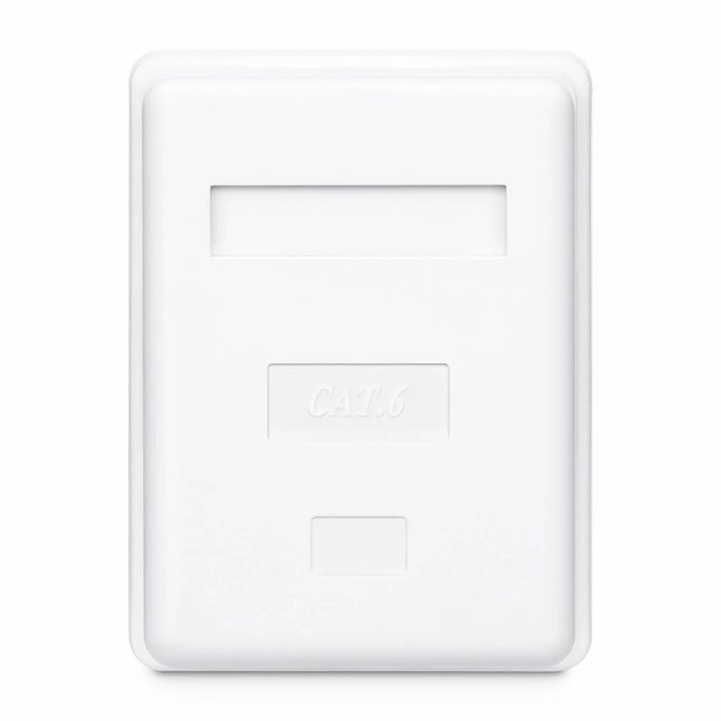 FyberOptix Cat6 RJ45 Shielded Surface Mount Box, 1 Port, White
