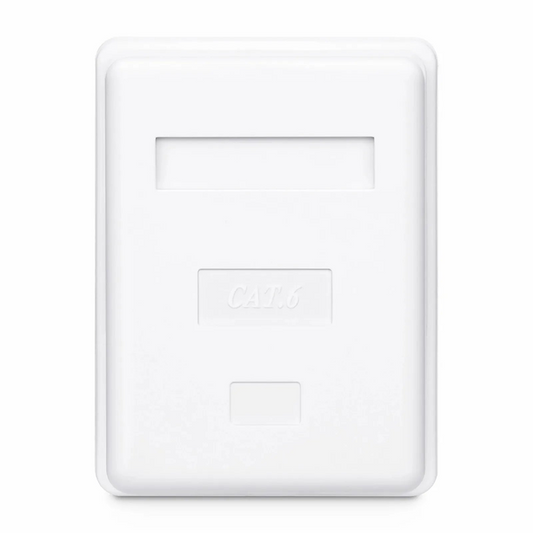 FyberOptix Cat6 RJ45 Shielded Surface Mount Box, 1 Port, White