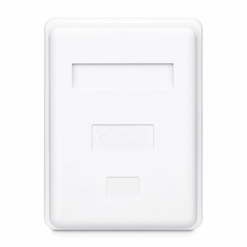 FyberOptix Cat6a RJ45 Shielded Surface Mount Box, 1 Port, White