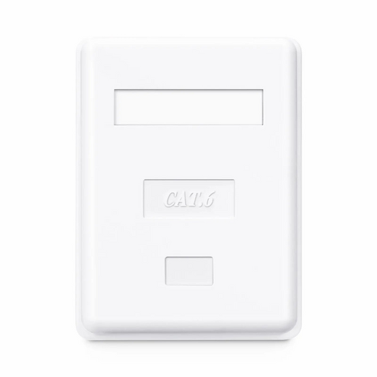 FyberOptix Cat6 RJ45 Unshielded Surface Mount Box, 1 Port, White