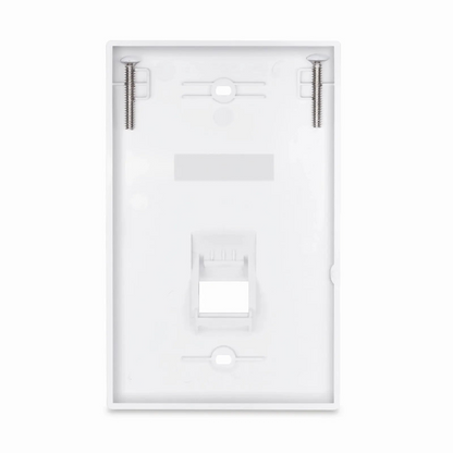 FyberOptix SyncEase One Port Keystone Single Gang Wall Plate, White
