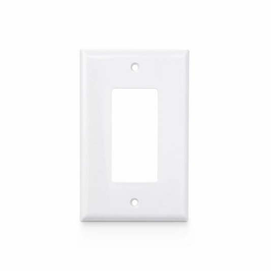 FyberOptix Single Gang Faceplate Frame, White, 4.87'' x 2.95''