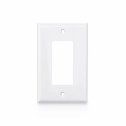 FyberOptix Single Gang Faceplate Frame, White, 4.87'' x 2.95''