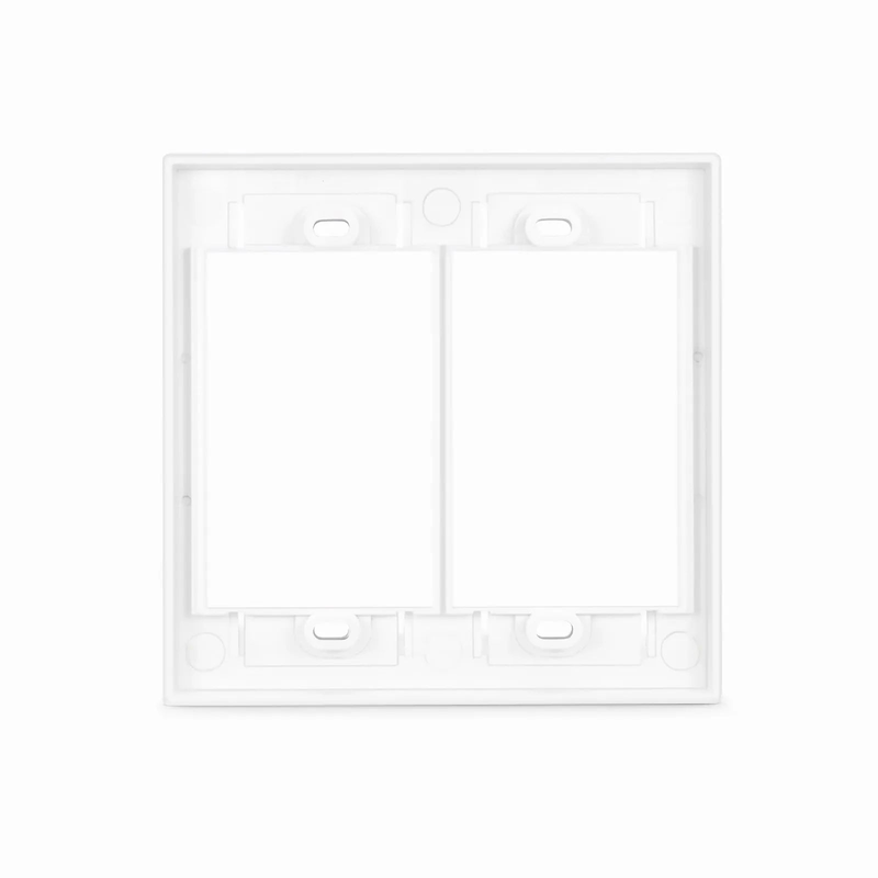 FyberOptix Dual-Gang MOS Faceplate Frame, White