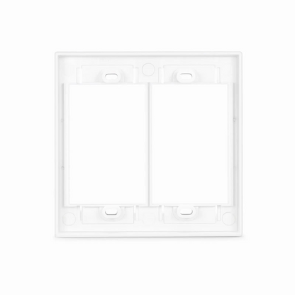 FyberOptix Dual-Gang MOS Faceplate Frame, White