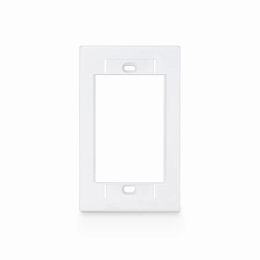FyberOptix Single-Gang MOS Faceplate Frame, White